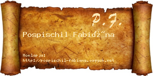 Pospischil Fabiána névjegykártya